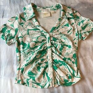 Maeve Anthropologie Ruched Blouse